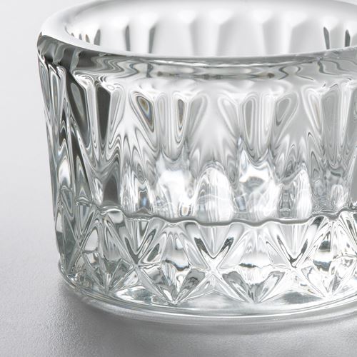 IKEA - SMALLSPIREA, tealight holder, glass, 4 cm