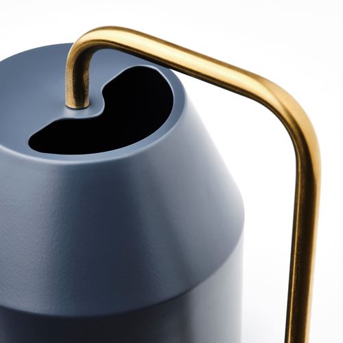 IKEA - VATTENKRASSE, watering can, blue/gold-colour, 0.9 l