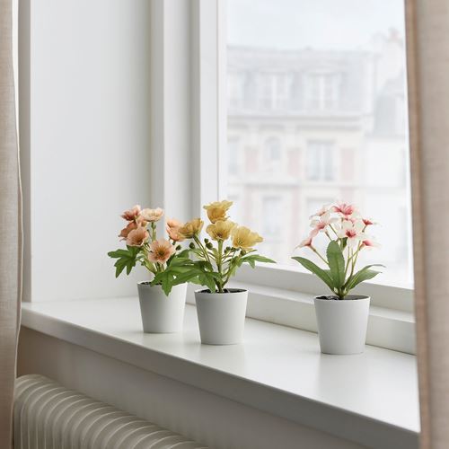 IKEA - FEJKA, artificial potted plant with pot, multicolour, 6 cm