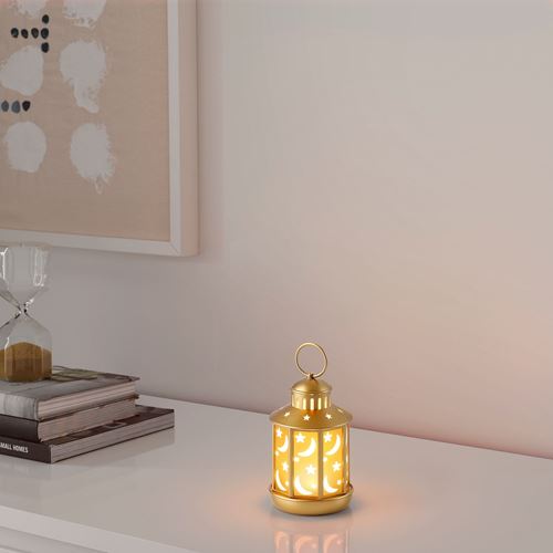 IKEA - GOKVALLA, LED lantern, brass colour