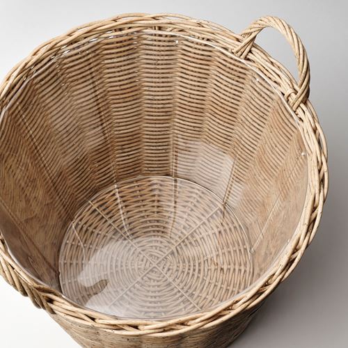 IKEA - FLODBJÖRK, plastik saksı, açık gri-kahverengi, 41 cm