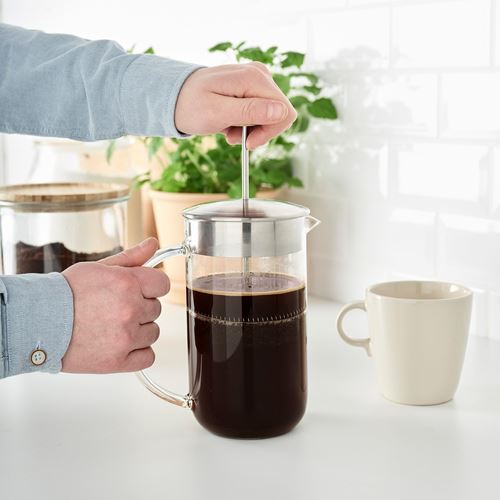 IKEA - IKEA 365+, french press, stainless steel/bamboo, 1 l