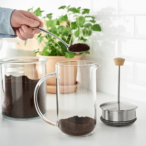 IKEA - IKEA 365+, french press, stainless steel/bamboo, 1 l