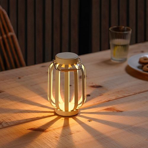 IKEA - SOMMARLANKE, LED'li fener, bej, 17 cm