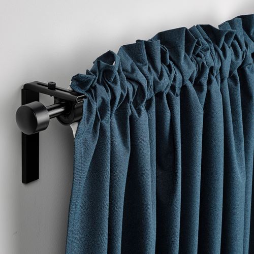 IKEA - ROSENMANDEL, blackout curtain, 1 pair, dark blue, 135x300 cm