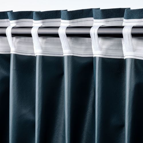 IKEA - ROSENMANDEL, blackout curtain, 1 pair, dark blue, 135x300 cm