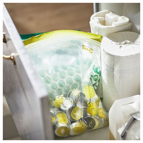 IKEA - ISTAD, resealable bag, green, 6 l and 4,5 l
