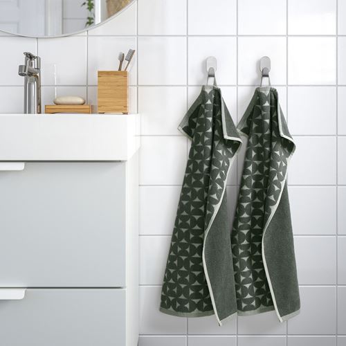 IKEA - ANGSNEJLIKA, hand towel, grey-green, 40x70 cm