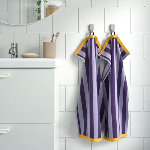 IKEA - ENSKOTTMAL, face towel, lilac-yellow, 40x70 cm