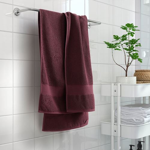 IKEA - FREDRIKSJÖN, bath sheet, dark red, 70x140 cm