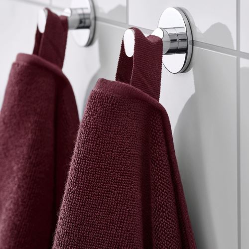 IKEA - FREDRIKSJÖN, bath sheet, dark red, 70x140 cm