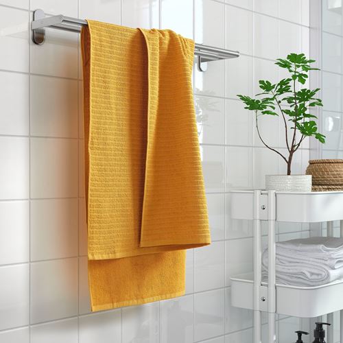 IKEA - VAGSJÖN, bath sheet, golden-yellow, 70x140 cm