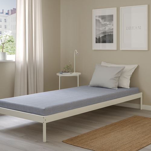 IKEA - AGOTNES, single bed mattress, light blue, 90x200 cm