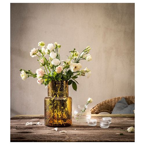 IKEA - KONSTFULL, vase, brown, 26 cm