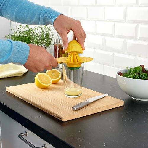 IKEA - UPPFYLLD, lemon squeezer, yellow/green, 15 cm