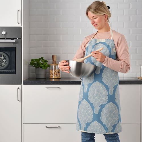 IKEA - KALFJARIL, apron for kitchen, multicolour/patterned, 67x85 cm