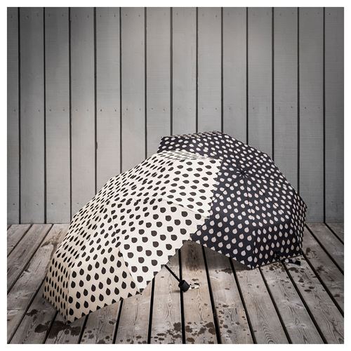 IKEA - KNALLA, umbrella, black/beige