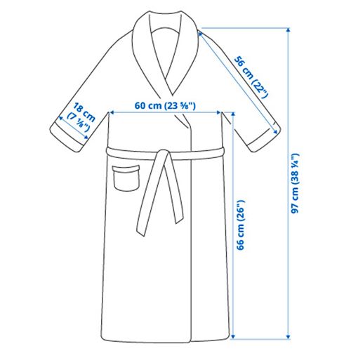 IKEA - KARRFIBBLA, bath robe, beige, S/M