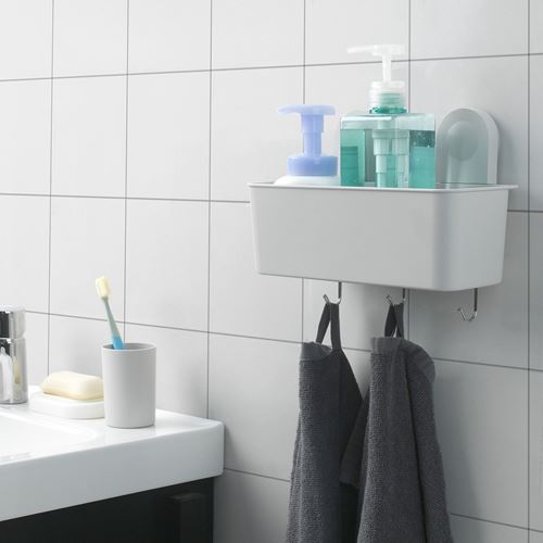 IKEA - RANEN, shower basket, grey, 26x21 cm