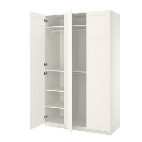 IKEA - PAX/BERGSBO, PAX wardrobe, white, 150x60x236 cm