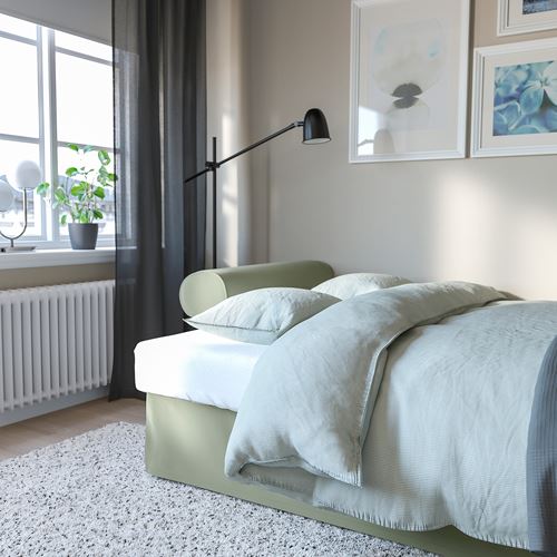 IKEA - VRETSTORP, 3-seat sofa-bed, hakebo grey-green