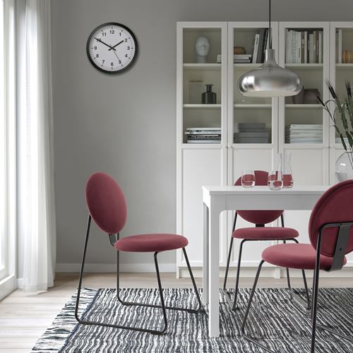 IKEA - MANHULT, upholstered chair, black-Hakebo dark red