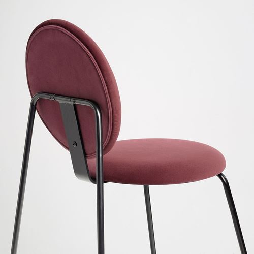 IKEA - MANHULT, upholstered chair, black-Hakebo dark red