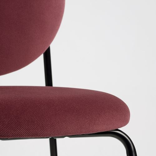 IKEA - MANHULT, upholstered chair, black-Hakebo dark red