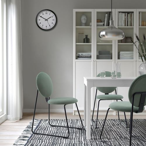 IKEA - MANHULT, upholstered chair, black-Hakebo gray-green