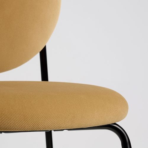 IKEA - MANHULT, upholstered chair, black-Hakebo yellow-brown