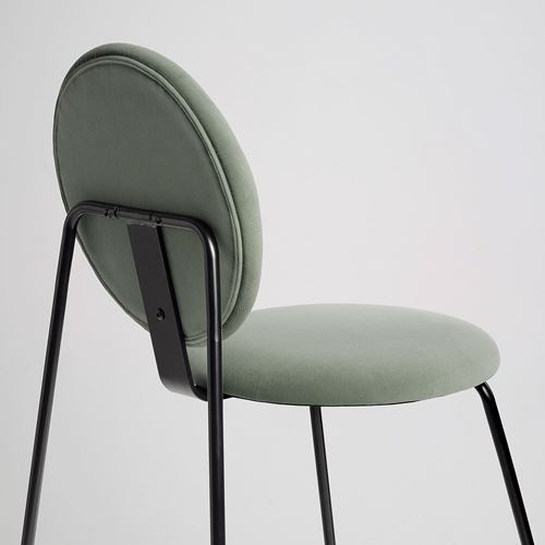 IKEA - MANHULT, upholstered chair, black-Hakebo gray-green