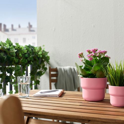 IKEA - FÖRENLIG, plastic plant pot, pink, 12 cm