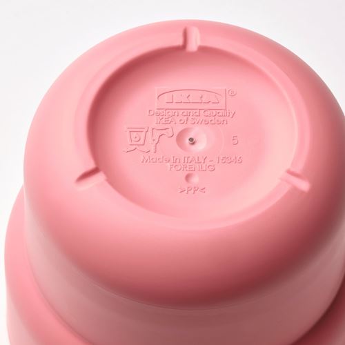 IKEA - FÖRENLIG, plastik saksı, pembe, 9 cm