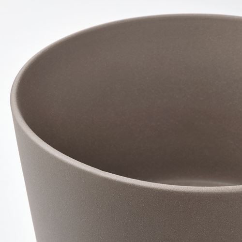 IKEA - KLARBAR, earthenware plant pot, grey-brown, 15 cm