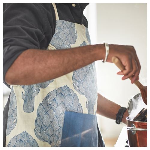 IKEA - KALFJARIL, apron for kitchen, multicolour/patterned, 67x85 cm