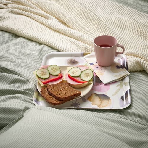 IKEA - SOMMARFLOX, tepsi, çok renkli-çiçek desenli, 33x33 cm