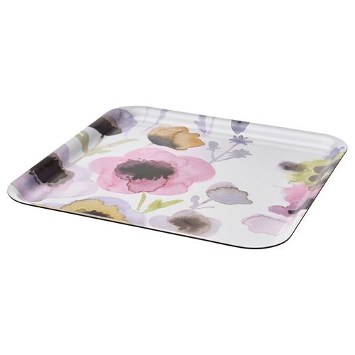 IKEA - SOMMARFLOX, tepsi, çok renkli-çiçek desenli, 33x33 cm