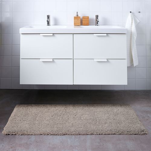 IKEA - ALMTJARN, banyo paspası, bej, 60x120 cm