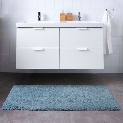 IKEA - ALMTJARN, banyo paspası, mavi, 60x120 cm