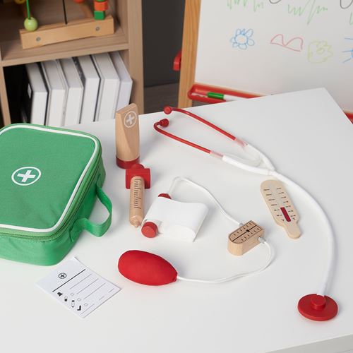 IKEA - BARKBORRE, oyuncak doktor seti, çok renkli