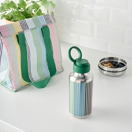IKEA - ENKELSPARIG, bottle, stainless steel-multicolor, 0,5 l