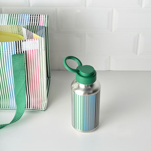 IKEA - ENKELSPARIG, bottle, stainless steel-multicolor, 0,5 l
