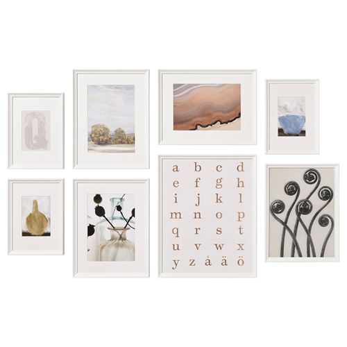 IKEA - KNOPPANG, picture with frame set, multicolour