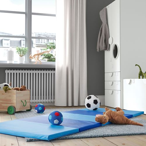 IKEA - PLUFSIG, folding gym mat, blue, 78x185 cm