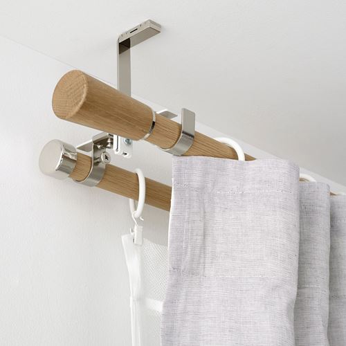 IKEA - KAGELKAKTUS, perde çubuğu seti, meşe görünümlü, 120-210 cm 28 mm