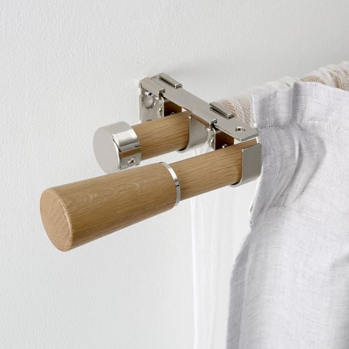 IKEA - KAGELKAKTUS, perde çubuğu seti, meşe görünümlü, 120-210 cm 28 mm