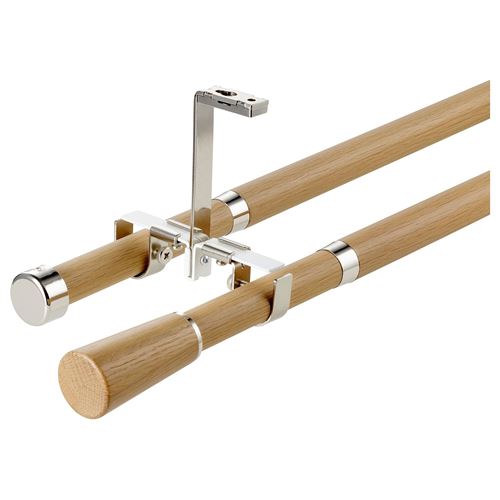 IKEA - KAGELKAKTUS, perde çubuğu seti, meşe görünümlü, 120-210 cm 28 mm