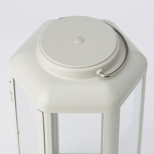 IKEA - SOMMARLANKE, LED'li fener, bej, 28 cm