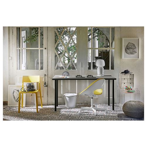 IKEA - LAGKAPTEN/ADILS, desk, dark grey/black, 140x60 cm