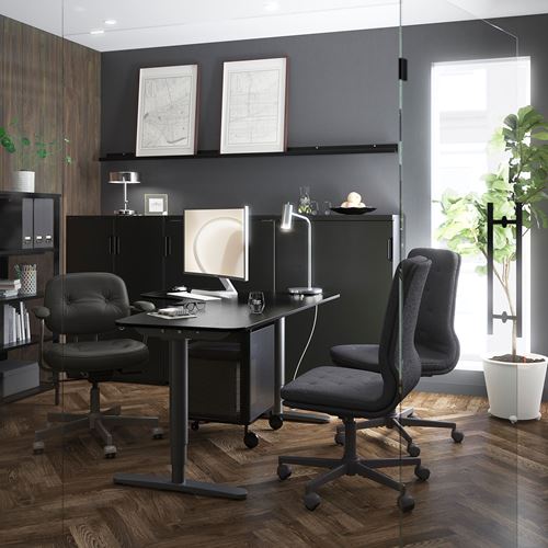 IKEA - MULLFJALLET, office chair, naggen dark grey